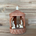 Mini Crèche De Noël Dans Une Boîte En étain - Figurines En Résine Peintes à La Main - Décoration Portable 3,5x2,5 Cm